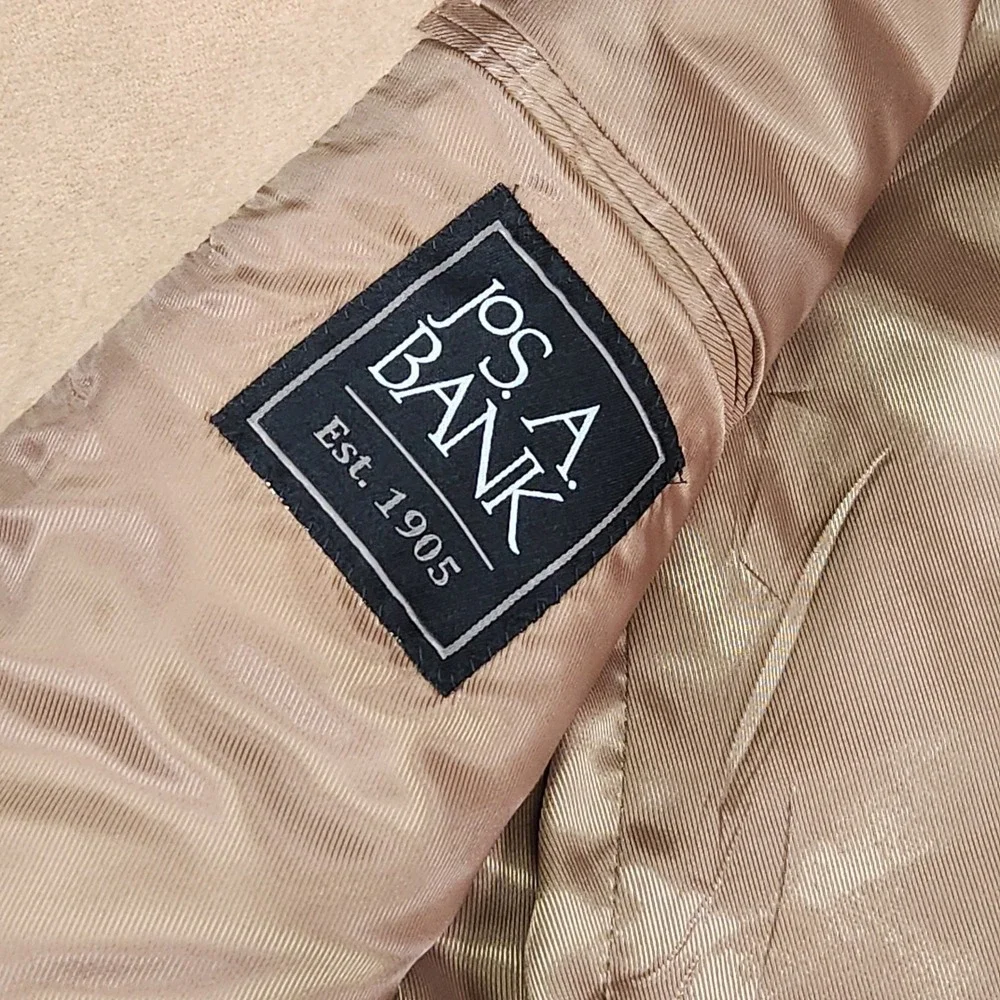 Jos A Bank Camel Hair Blazer 44 Long Beige Classic Luxury Sport‎ Coat Classic